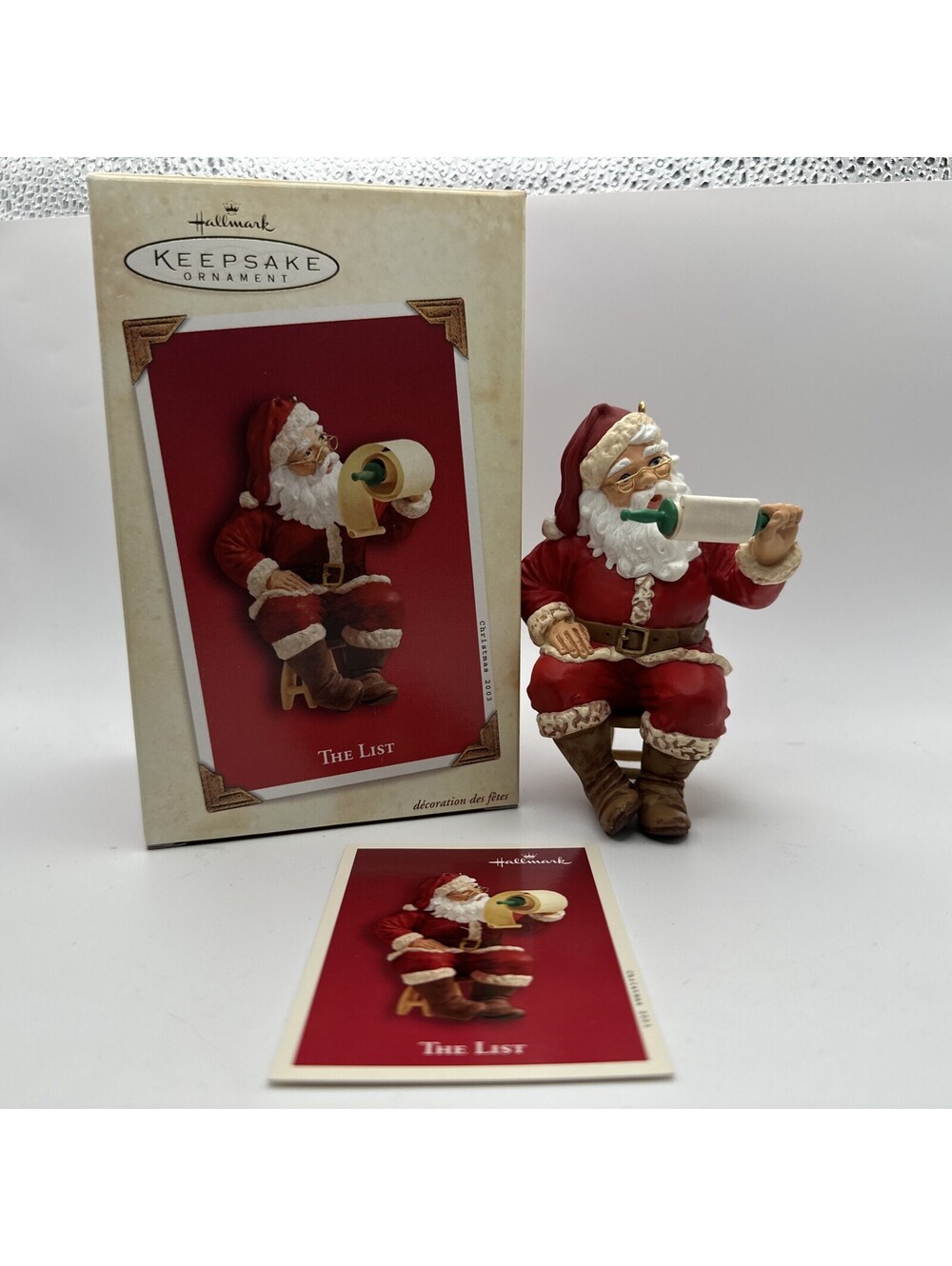 Hallmark Keepsake The List Christmas Ornament Santa Claus 2003